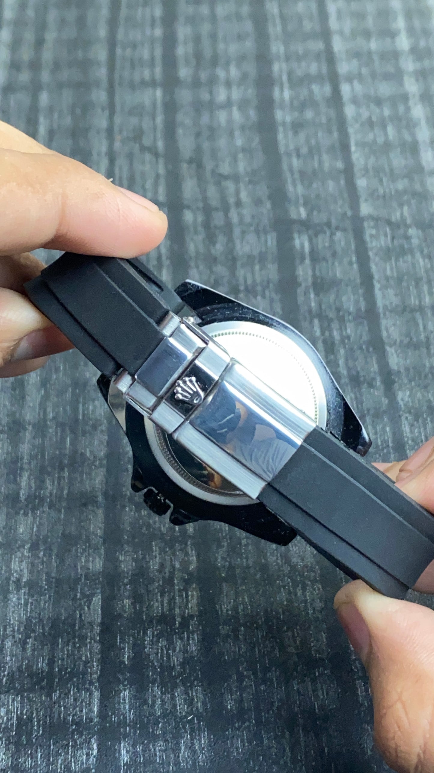 Rolex Yacht-Master Watch – Black Rubber Belt