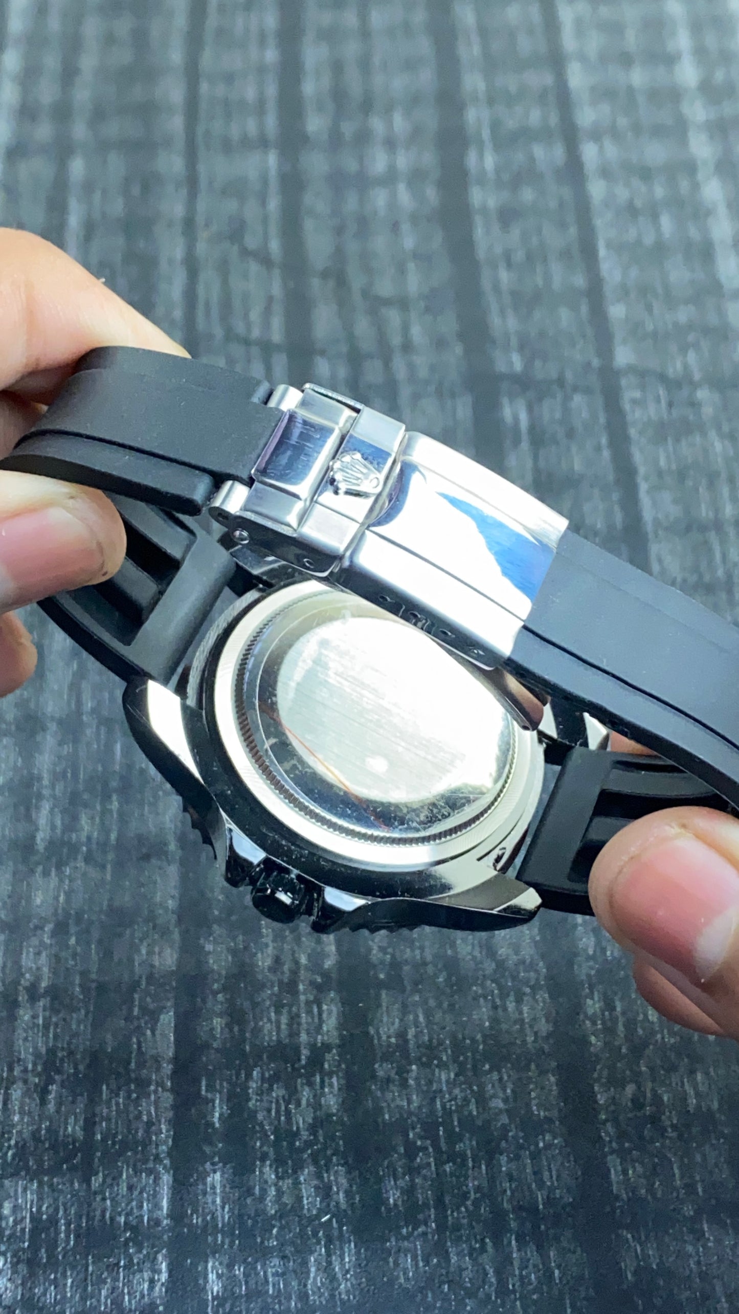 Rolex Yacht-Master Watch – Black Rubber Belt