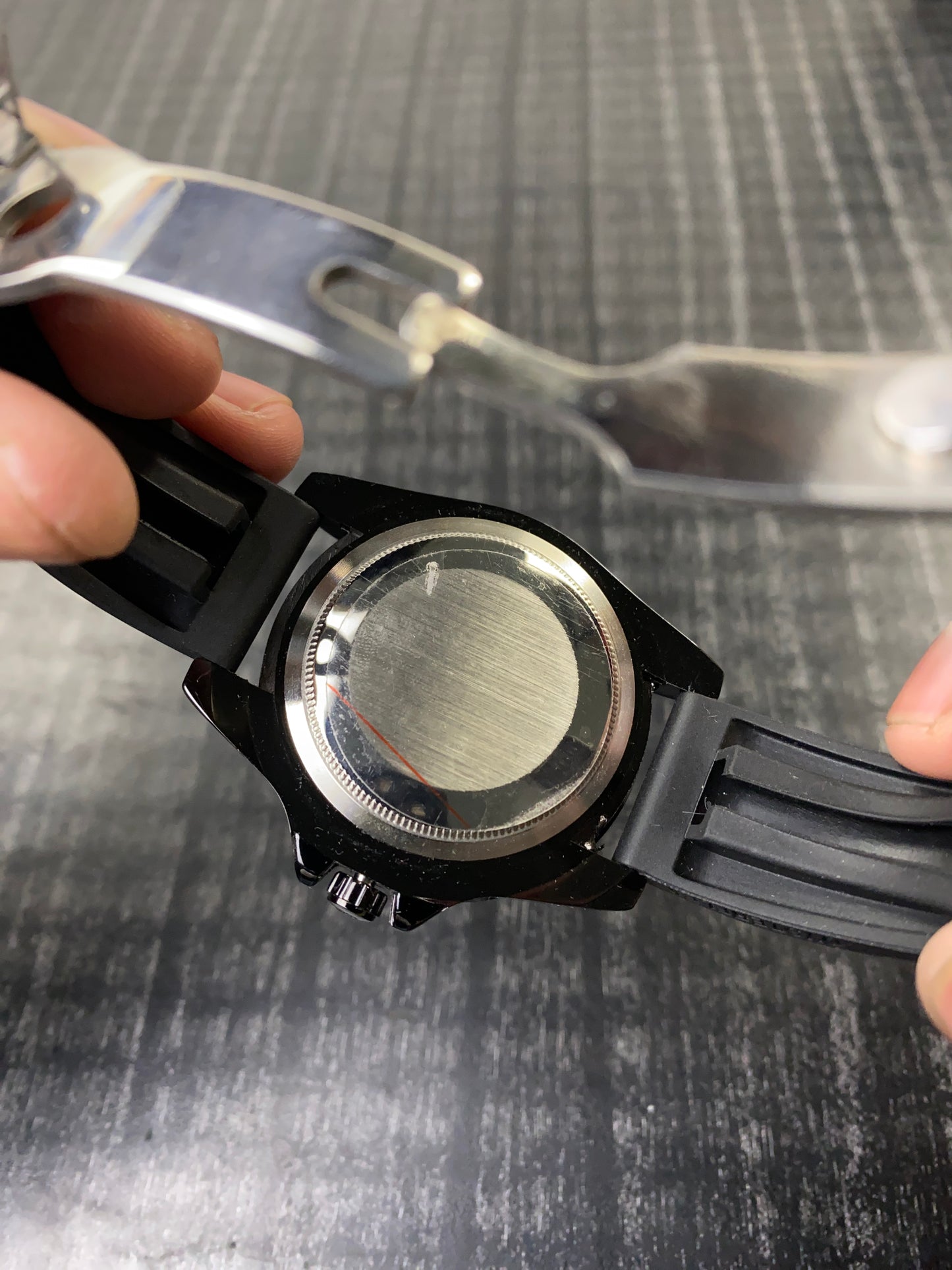 Premium Rolex Yacht-Master Watch – Black Rubber Belt (AAA)