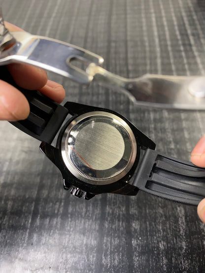 Premium Rolex Yacht-Master Watch – Black Rubber Belt (AAA)